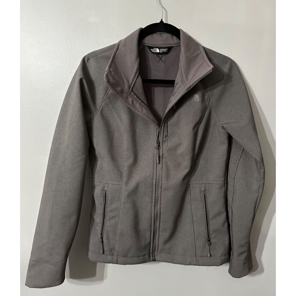 The North Face Jacket Womens‎ Small Taupe/Lavender Softshell Windwall Full Zip